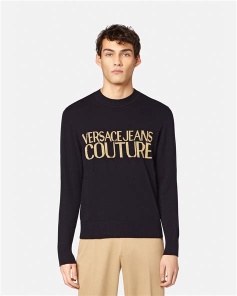 knitwear versace men|Versace logo sweater.